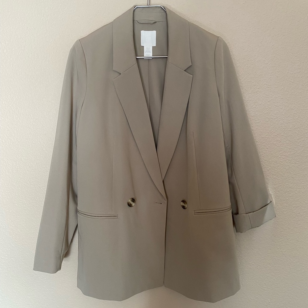 H&M Tan Oversized Blazer